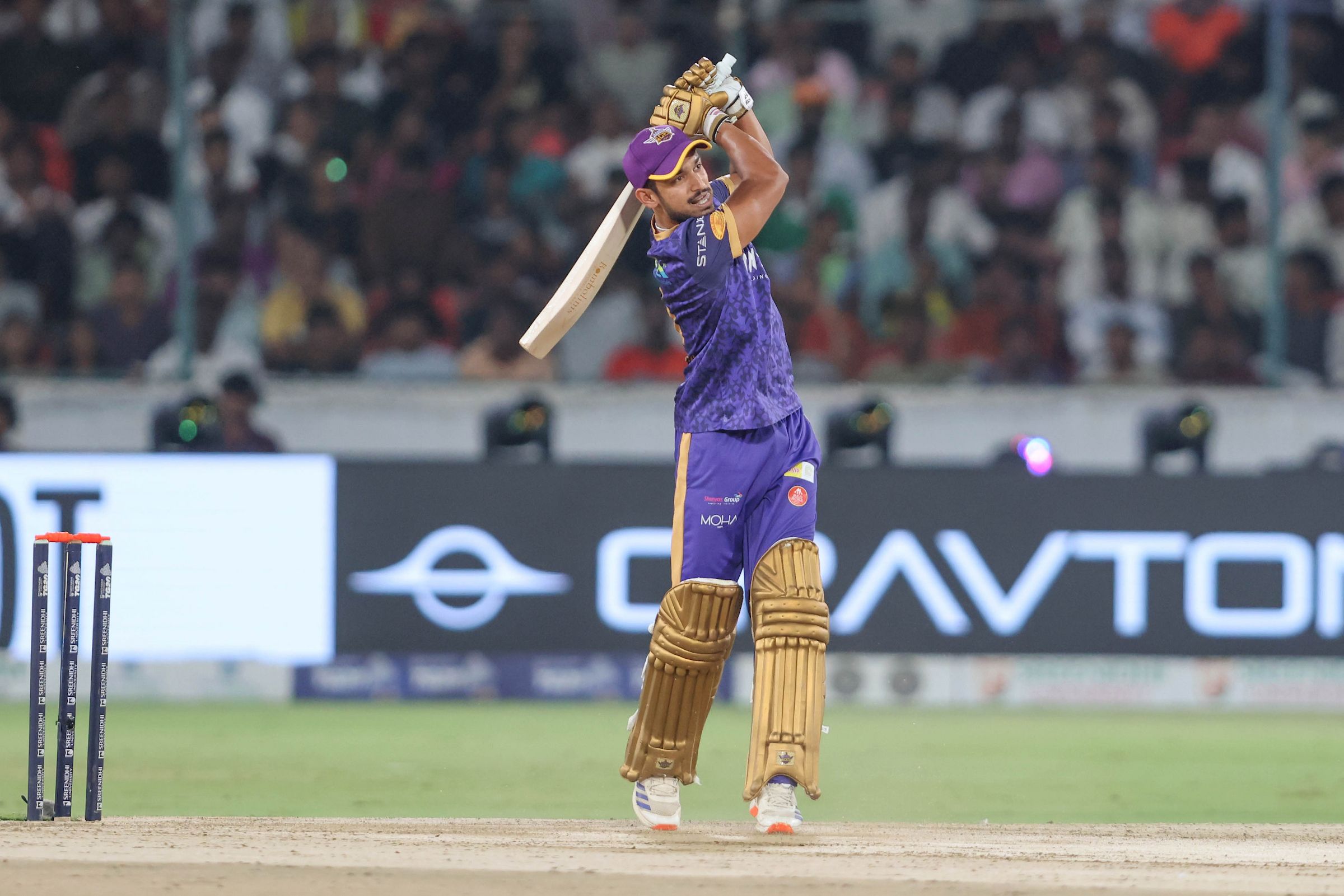 Mickil Jaiswal of Anvita Khammam Aces plays a shot during the Final of the Sreenidhi University TG20 between Anvita Khammam Aces and Hyderabad E-Champions