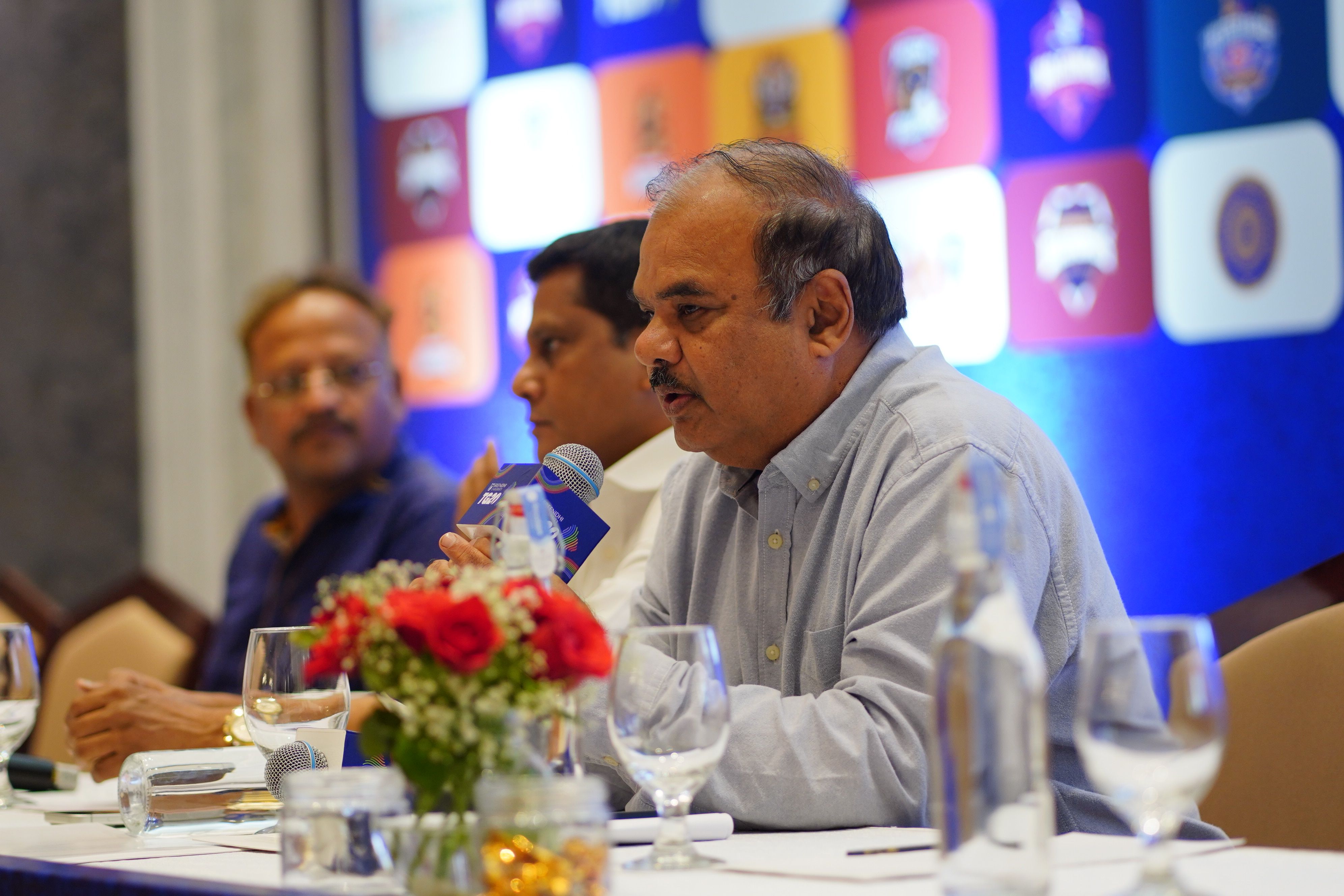 Mr. V Agam Rao addresses the media