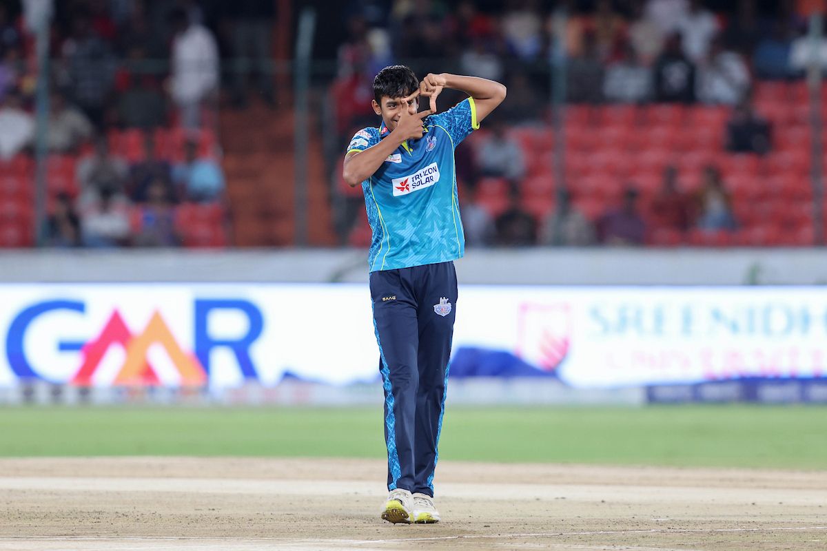 Dev Mehta of Hyderabad E-Champions celebrates