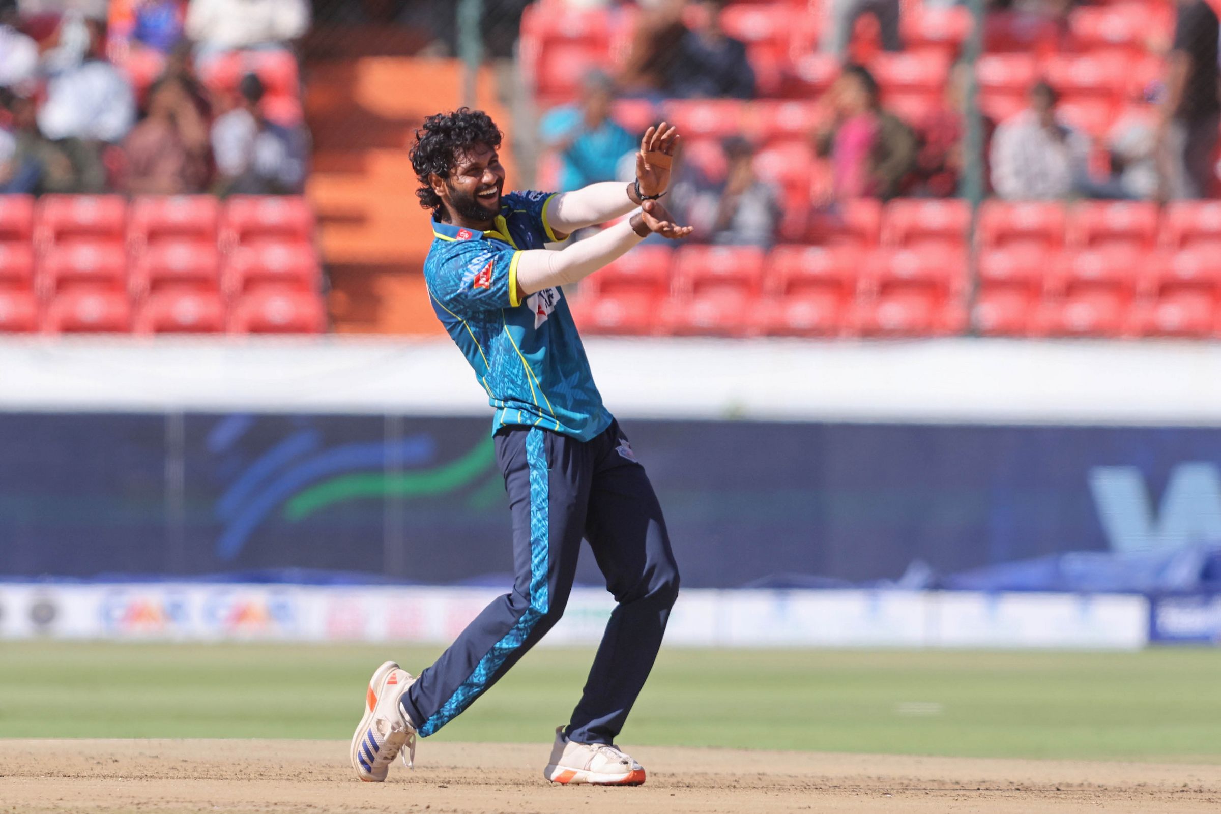 Celebration after a wicket