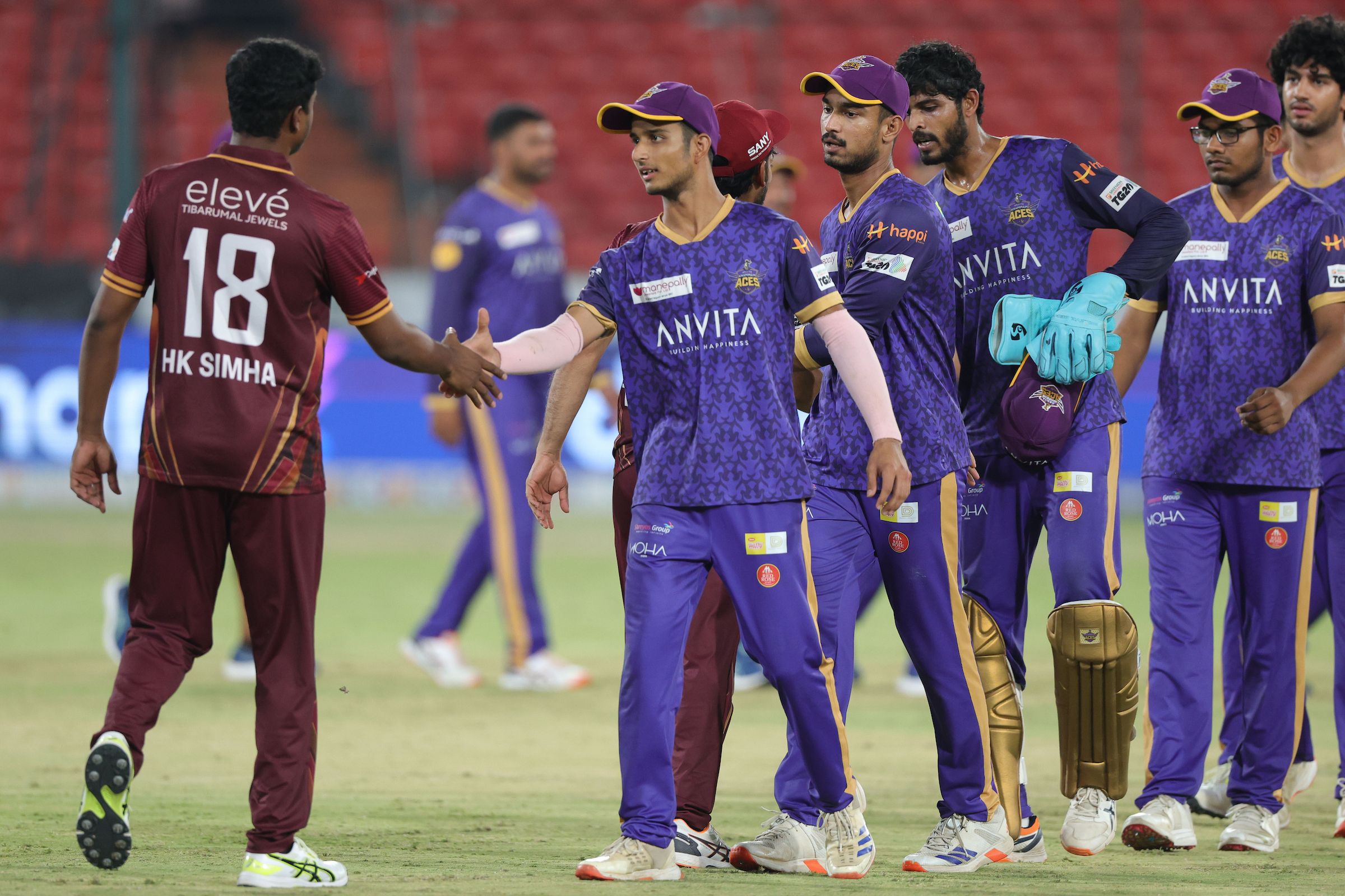 Wafi Kacchhi shakes hands after the match