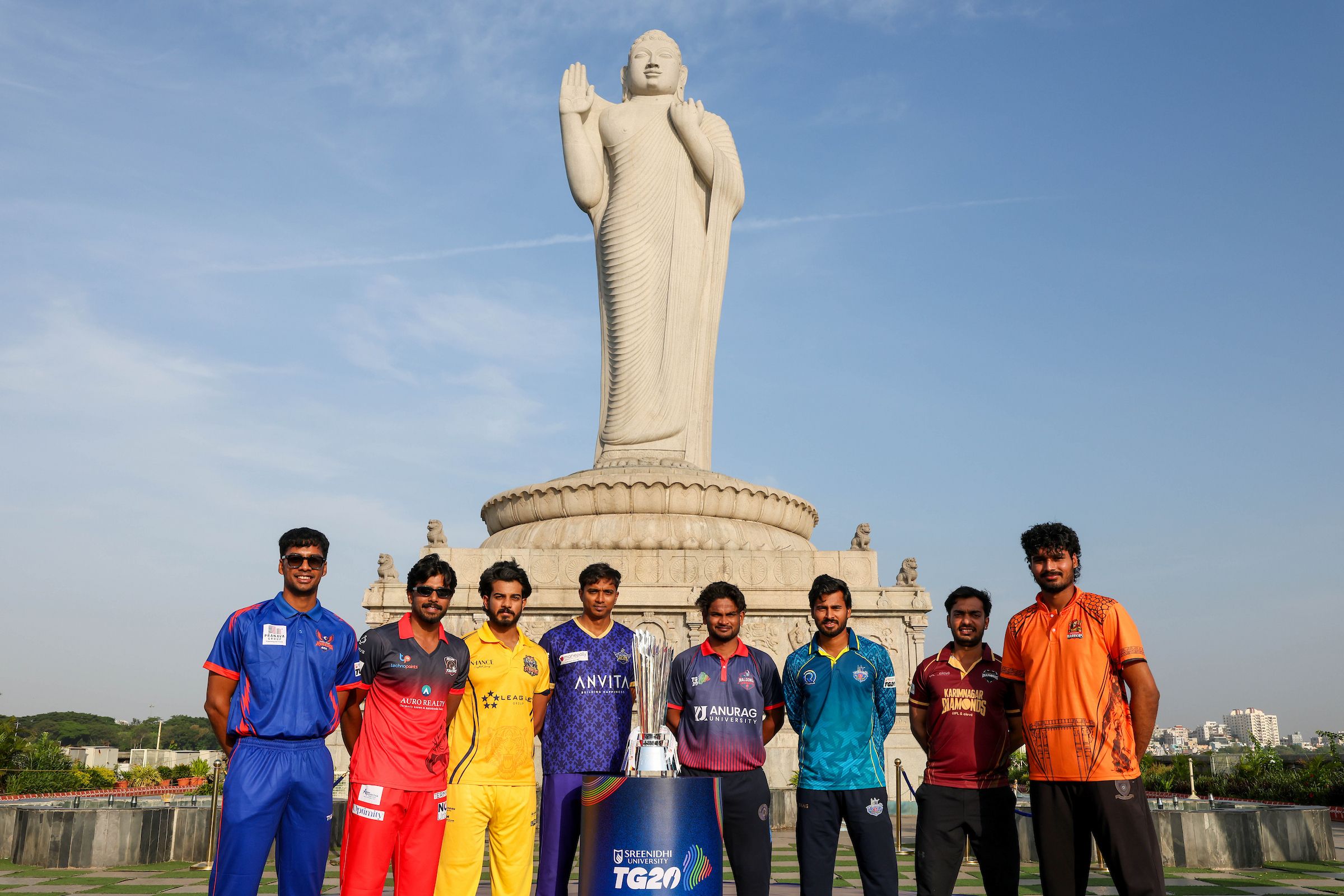Sreenidhi University TG20 trophy unveiling at Tank Bund, Hyderabad