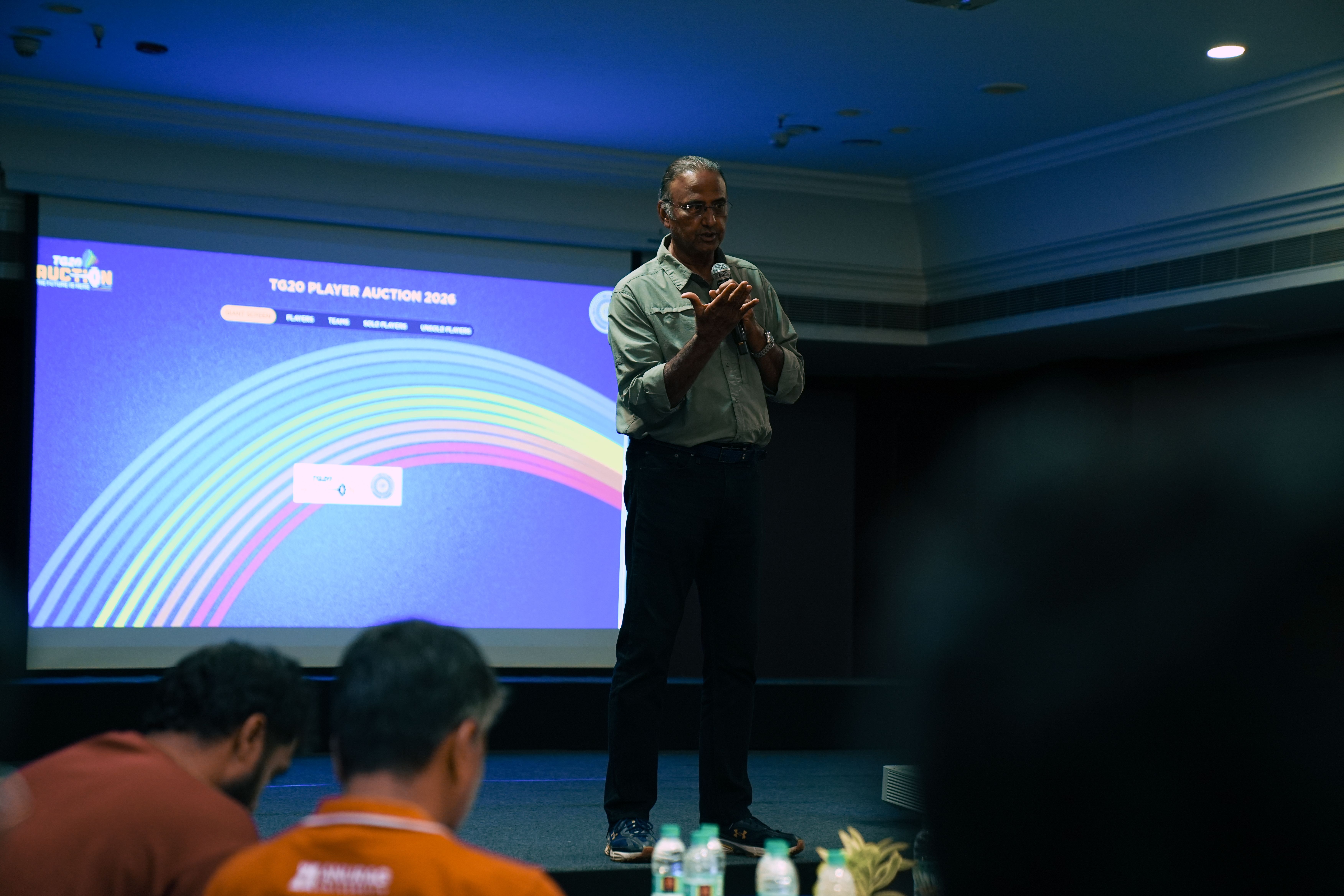 Charu Sharma briefing the teams