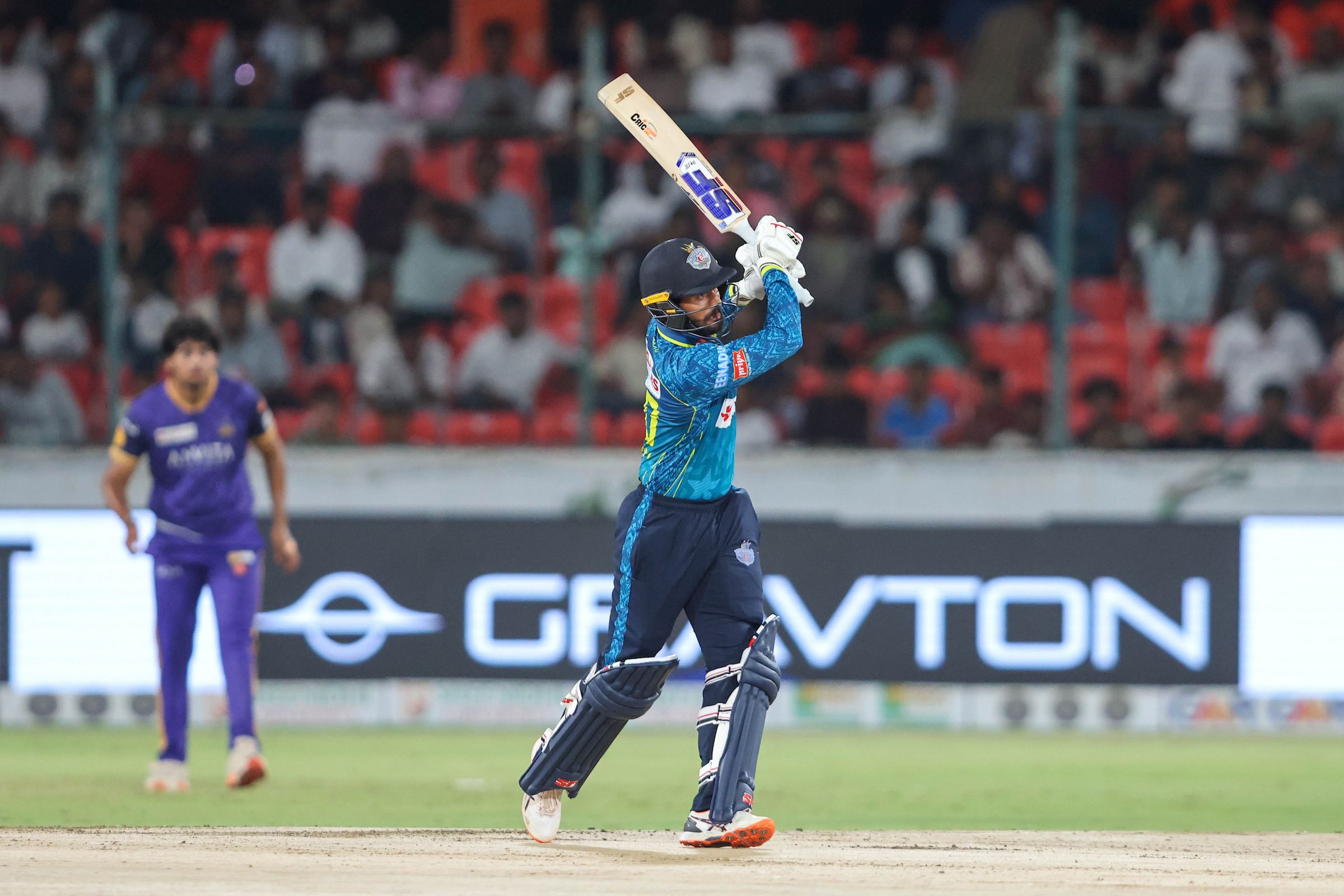 Abhirath Reddy Mandadi, Captain Hyderabad E-Champions after scoring a fifty during the Match 16 of the Sreenidhi University TG20 between Hyderabad E-Champions and Anvita Khammam Aces