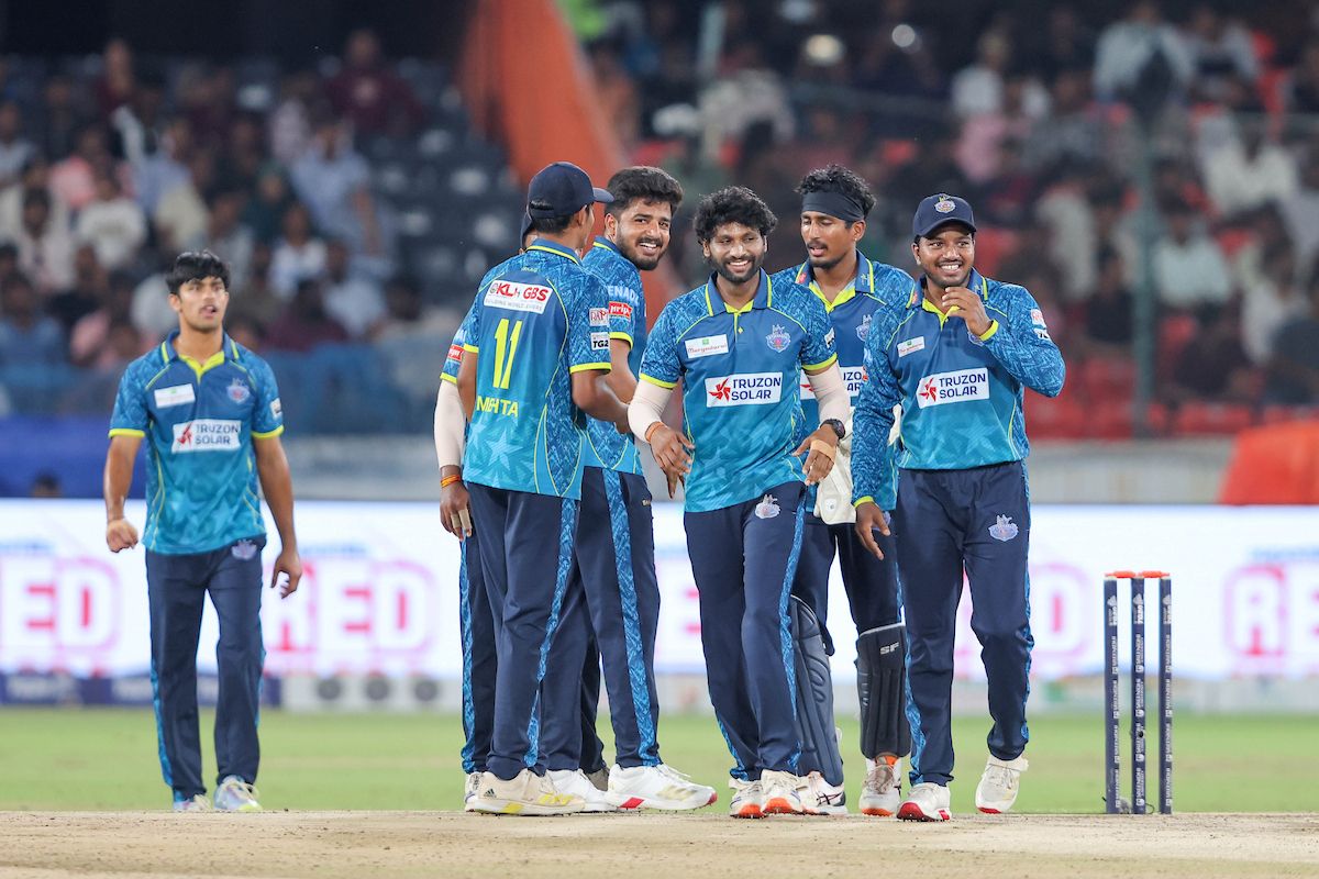 Hyderabad E-Champions players celebrate
