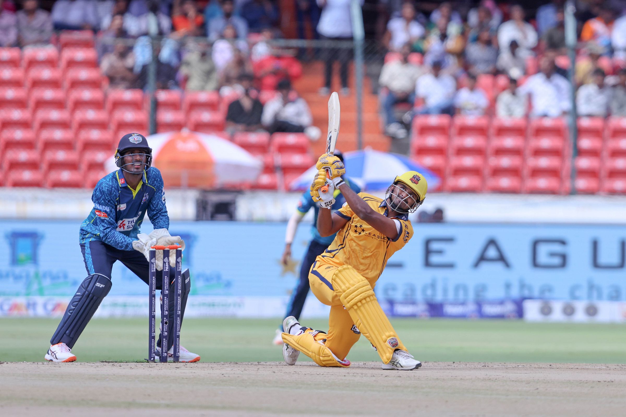 Match 4. Batter hitting a six